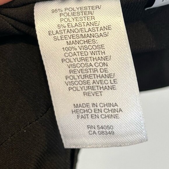 Anne Klein Black Sheath Dress Faux Leather Shoulders - Picture 6 of 6